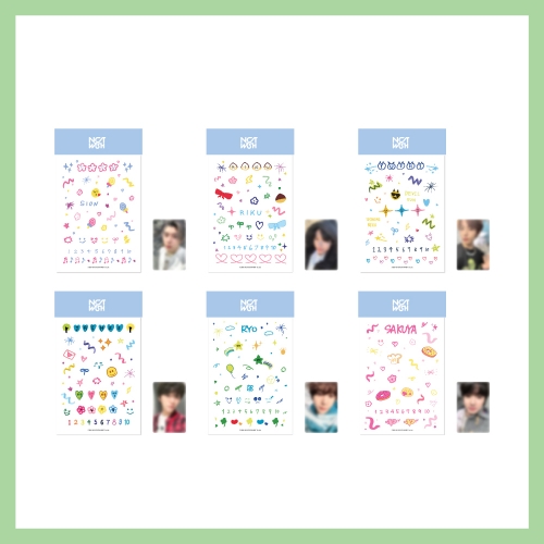 NCT WISH POP-UP STORE OFFICIAL MD_PHOTOCARD DECO STICKER SET