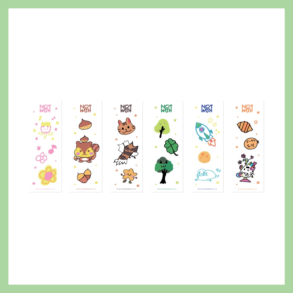 NCT WISH POP-UP STORE OFFICIAL MD_REMOVABLE HAND DRAWN STICKER